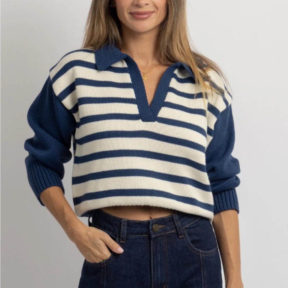 MOONLIGHT OCEAN STRIPED SWEATER from L’Abeye Striped Women's Sweater Sz Large